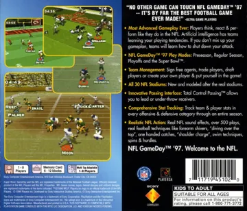 NFL GameDay 97 (US) box cover back